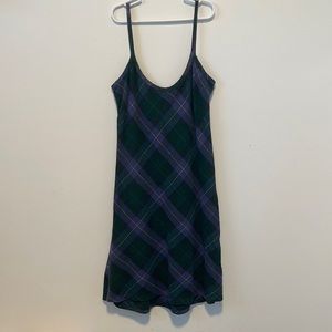 Vintage plaid slip dress